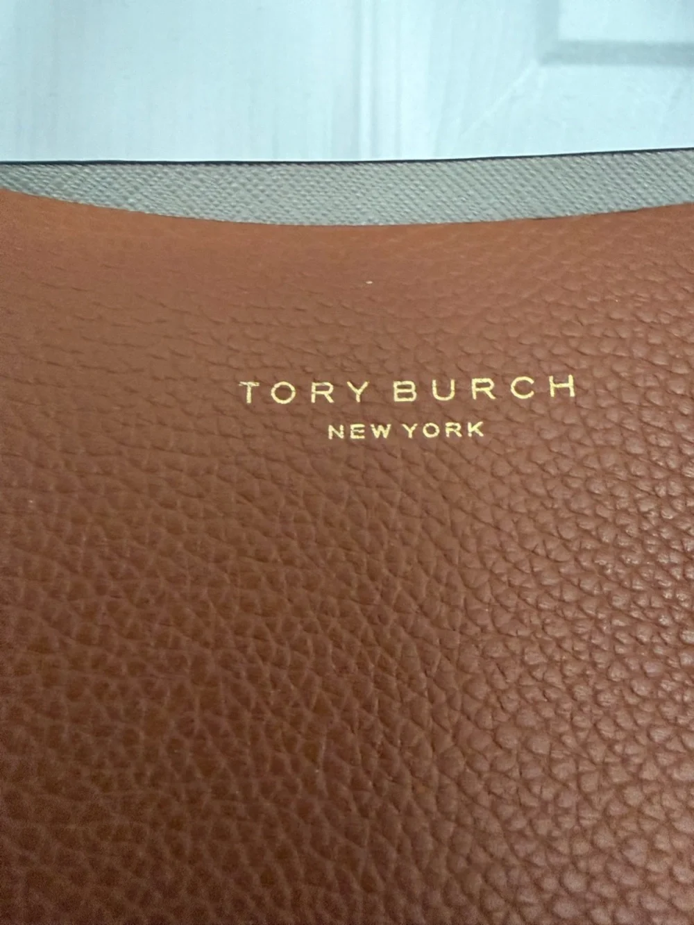 Tory Burch Triple Compartment Perry Tote in Tan/Camel